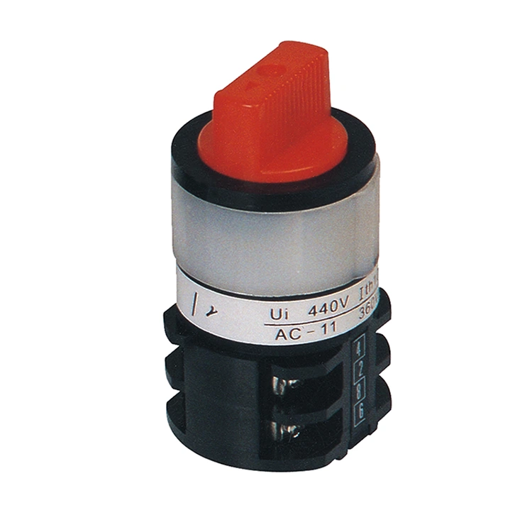 Interruptor de came de três posições para montagem em furo central 10A