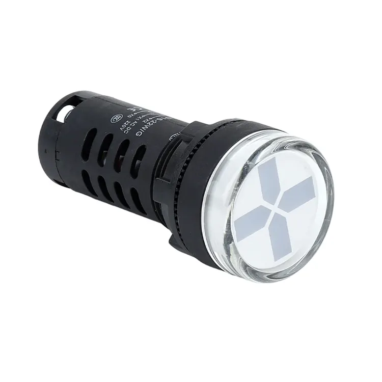 Tamanho do furo de montagem de 22 mm Tipo branco luz indicadora de posição AD16-22W