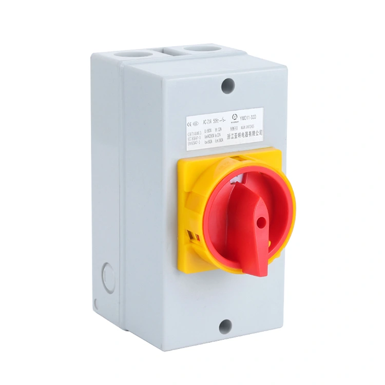 Interruptor isolador 25A com caixa inferior branca