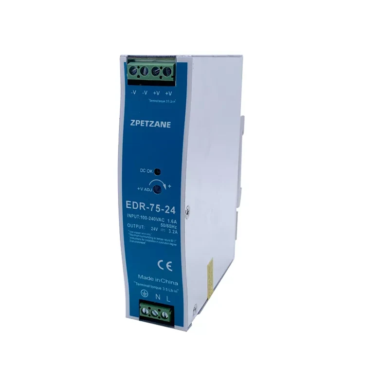 Fonte de alimentação com interruptor montado em trilho DIN EDR-75W