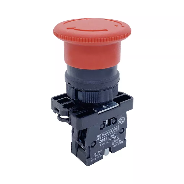 Interruptor de botão de cogumelo momentâneo de reinicialização XB2-EC1 Interruptor de botão de cogumelo momentâneo de reinicialização XB2-EC1